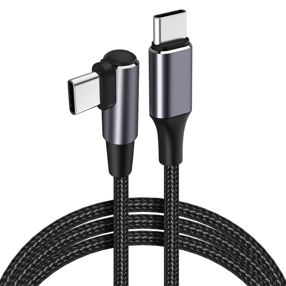 ,PD 100W USB Type-C Cable Elbow Fast Charging Cable Braid Data Cable Nylon Q2S7