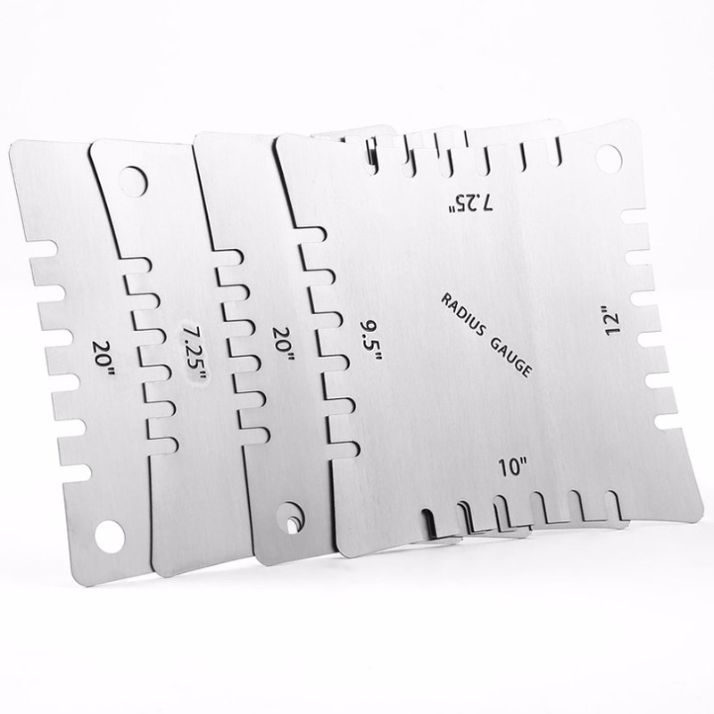 4Pcs Stainless Steel Guitar Notched Radius Gauge Design Fingerboard