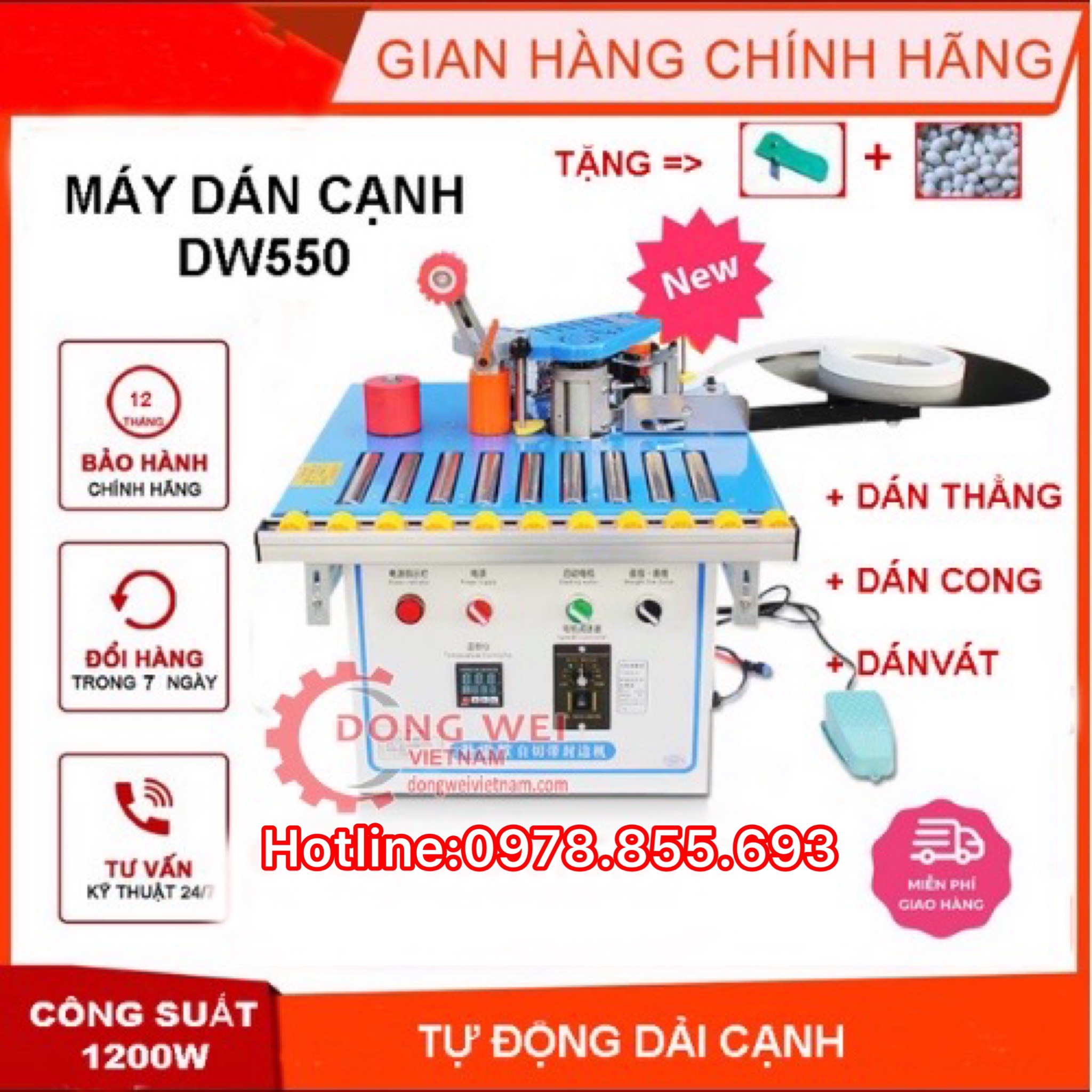 MÁY DÁN CẠNH  2 CHỨC NĂNG DW550