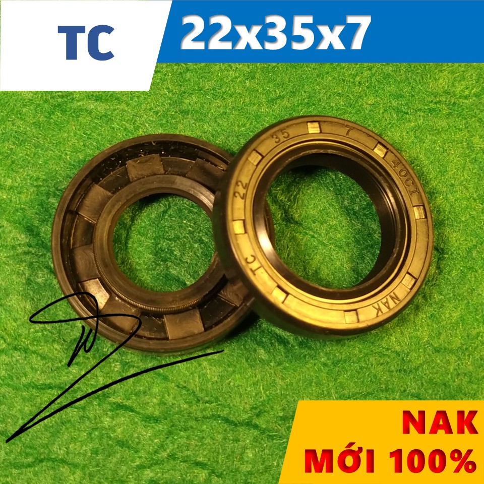 Phớt dầu TC 22x35x7   (Chắn dầu / lò xo / Phớt ben / Oil seal TC 22*35*7)