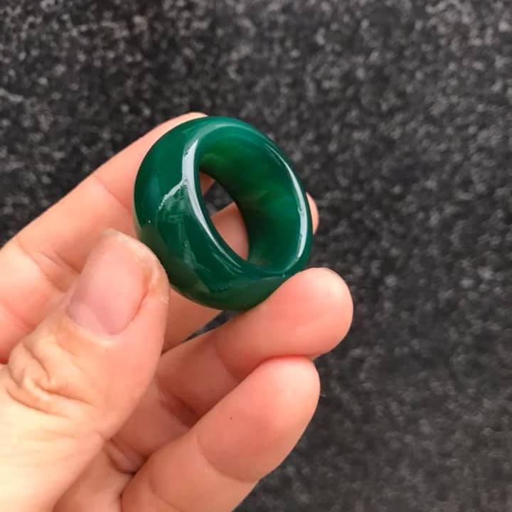 [HCM]NHẪN MÃ NÃO XANH BẢN LỚN