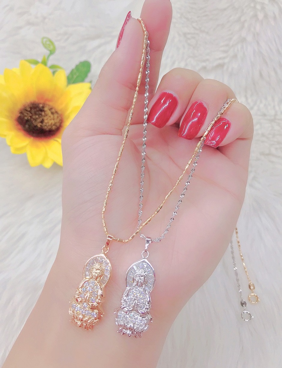 [  Phật Quan Âm ] Dây Chuyền Mạ Vàng or Bạch Kim - Bao đổi trả trong vòng 07 ngày - Hổ trợ khách tối đa