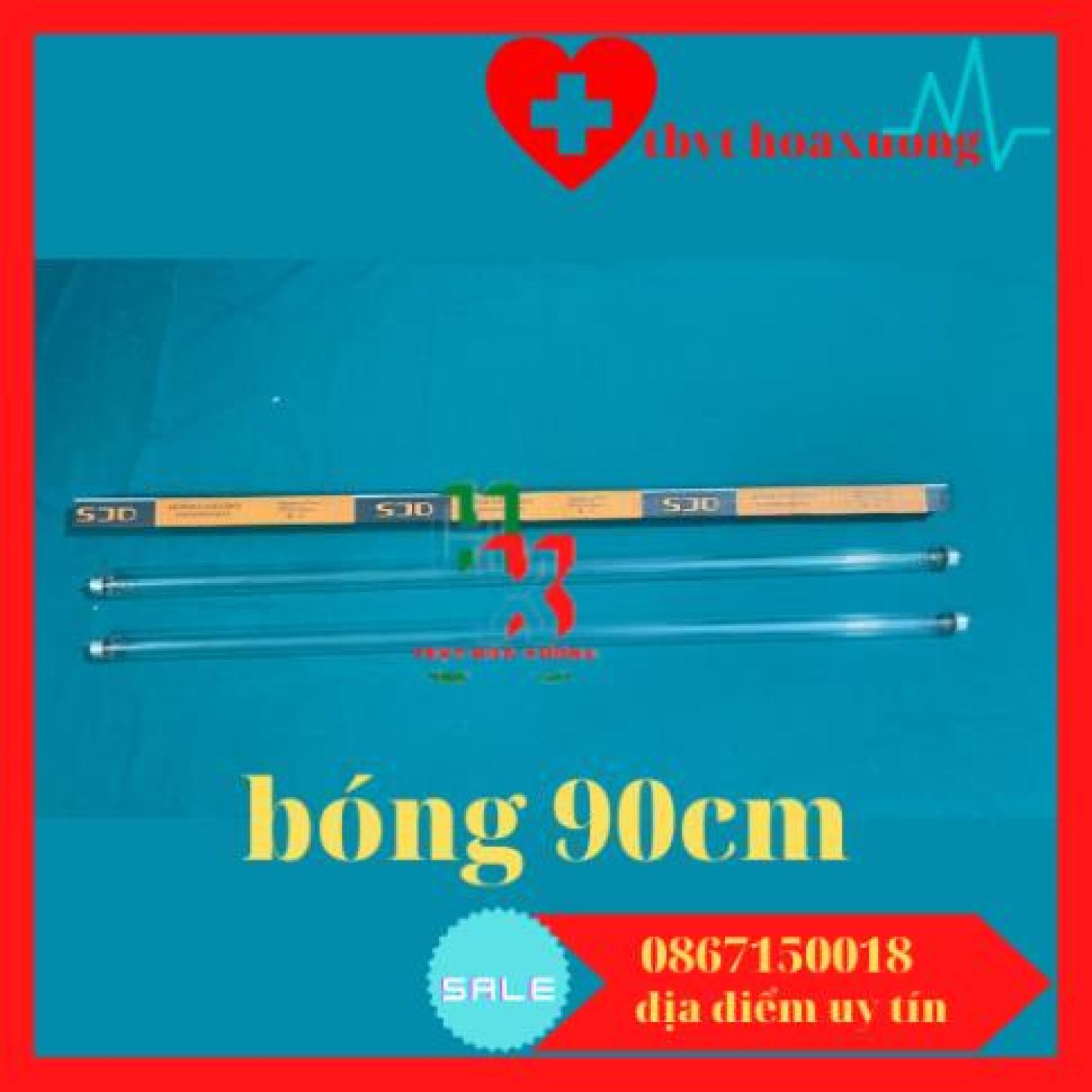 Đèn UV Đèn Cực Tia Tím Diệt Khuẩn Không Khí [COMBO Máng + Bóng UV 90cm ]