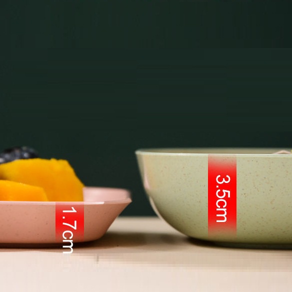Set 8 Đĩa Lúa Mạch Vuông (4 Đĩa Sâu, 4 Đĩa Nông)