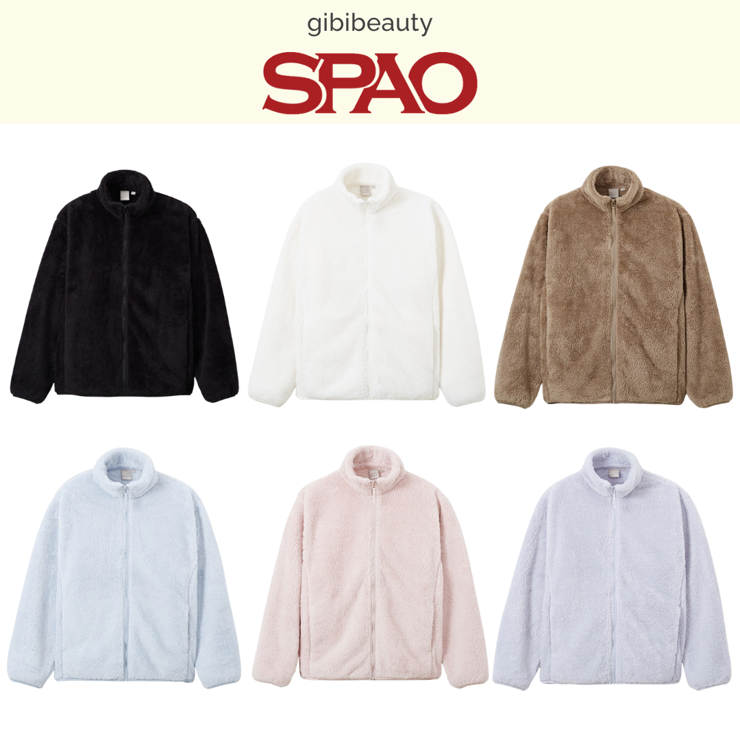 [SẴN] Áo lông SPAO Basic Purple Zip Up