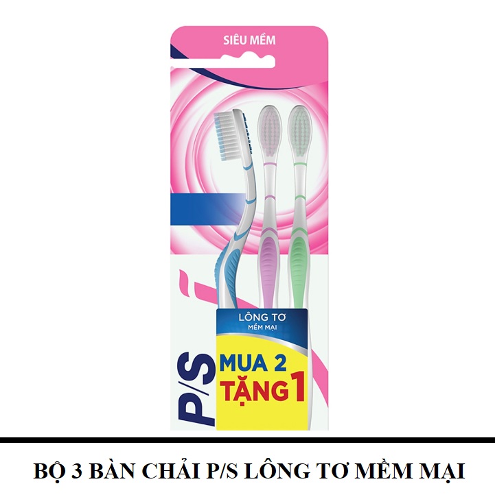 Bộ 3 Bàn Chải P/S Lông Tơ Mềm Mại