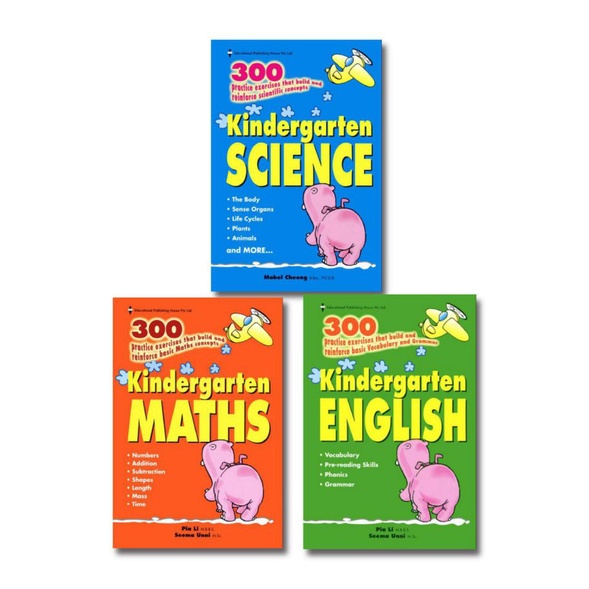 [Rẻ vô địch] Bộ 300 Kindergarten 3c Maths - Science - English