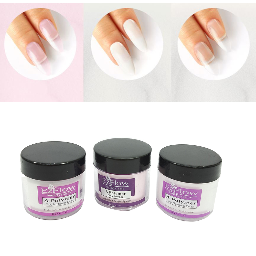 Bột Đắp Hoa Đắp Nail Ezflow Nắp Đen 28G
