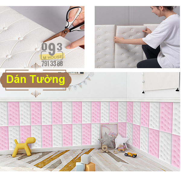 Miếng Dán Tường Xốp 3D Chống Thấm Nước, Tấm Xốp 3D Bảo Vệ Chống Va Đập Cho Phòng Khách Nệm Đệm Cho Phòng Ngủ