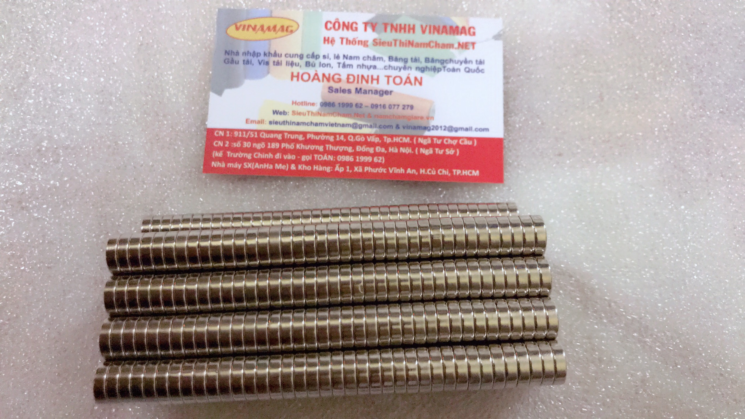 Nam châm 10x3mm set 10v nam châm đất hiếm siêu mạnh.