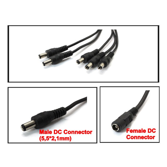 Dây chia nguồn DC 1 ra 5