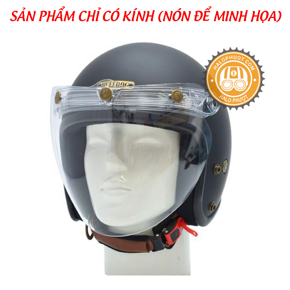 Kính Flat Eagle Bulldog Chính Hãng (gắn nón 3/4)