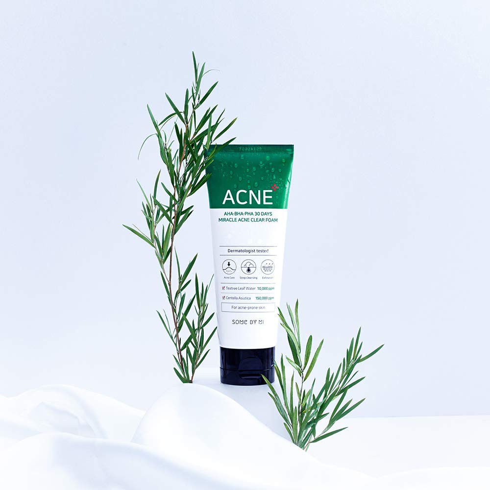 Sữa Rửa Mặt Some By Mi AHA-BHA-PHA 30 Days Miracle Acne Clear Foam 100ml ( Xanh )