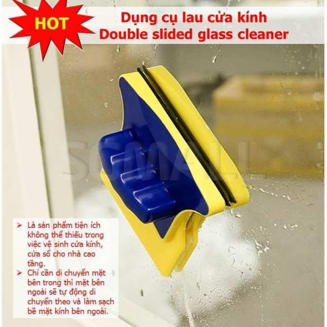 [HCM]Dụng Cụ Lau Kính Nam Châm 2 Mặt
