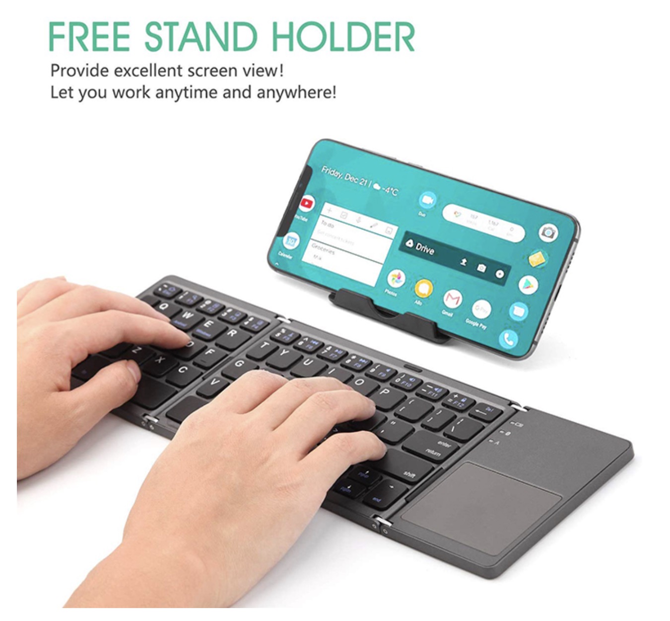 SaleALL Bàn phím bluetooth Foldable Keyboard With TouchPad