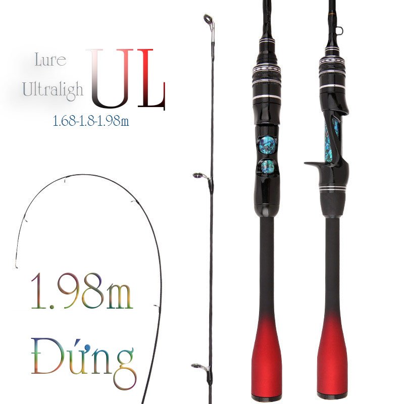 1.68 M - Ultra Light Lure Rod Ul Power 2-6G Weight 3-7Lb Carbon