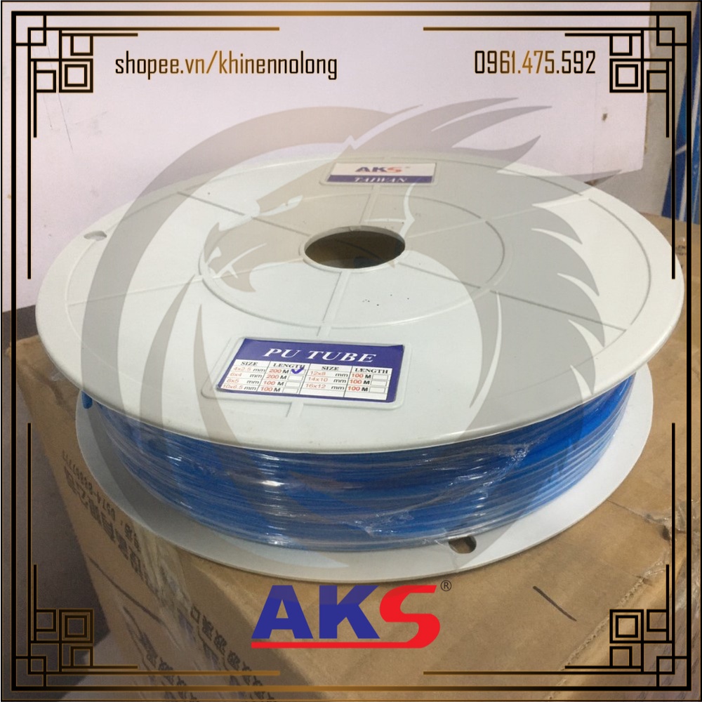 Ống dây hơi khí nén aks pu4x2.5 cuộn 200m