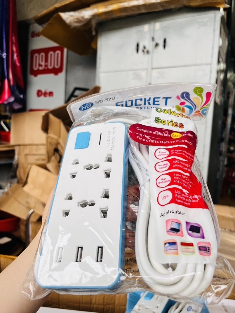 Ổ điện Thái SOCKET NĐ-52U dài 5M 3 cổng USB