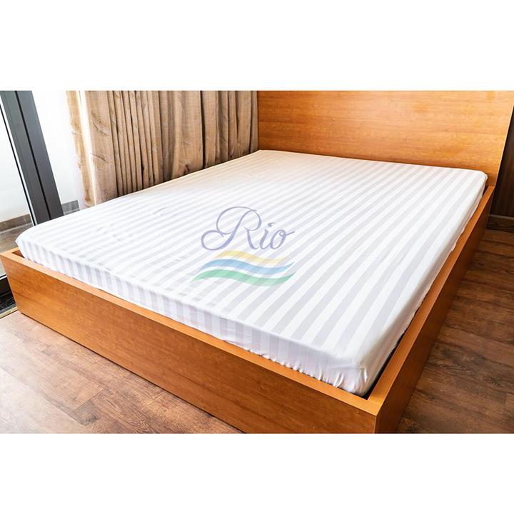 [HCM]Bộ ga trắng sọc cho khách sạn resort