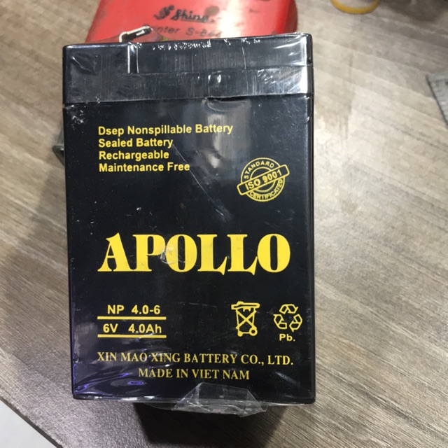 Bình acquy apollo 6v 4ah