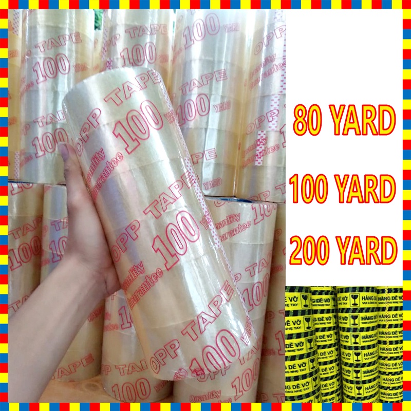 Băng keo gói hàng cuộn ĐỤC 100yard