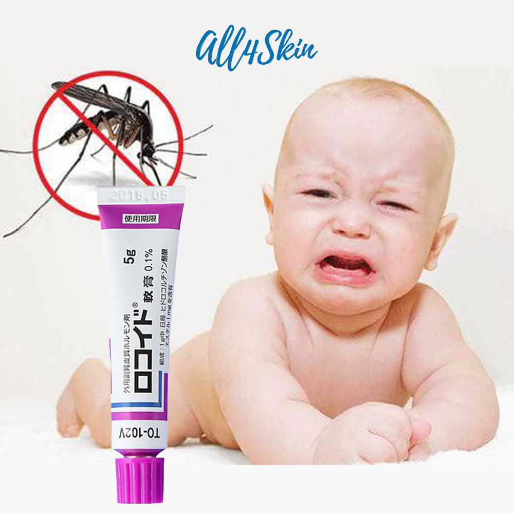 Kem bôi muỗi đốt côn trùng cắn viêm da cho bé Rokoito Nhật Bản 5g an toàn