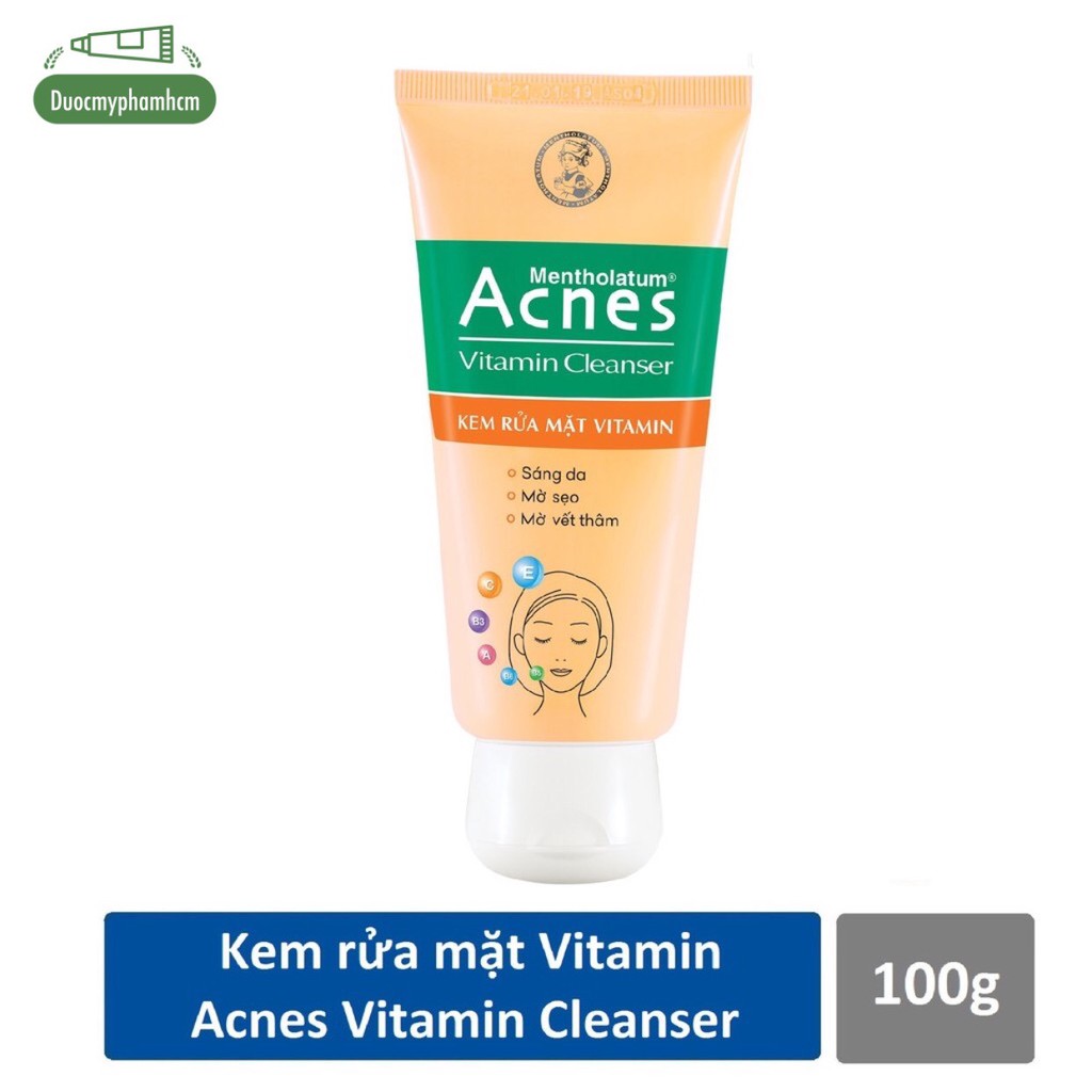 HCMKem Rửa Mặt Vitamin Acnes Cleanser 100g Sáng Da Mờ Sẹo Mờ Vết Thâm
