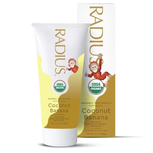 [ HÀNG NHẬP KHẨU ] Kem Đánh Răng Hữu Cơ Cho Bé vị Chuối Dừa Radius 85g
