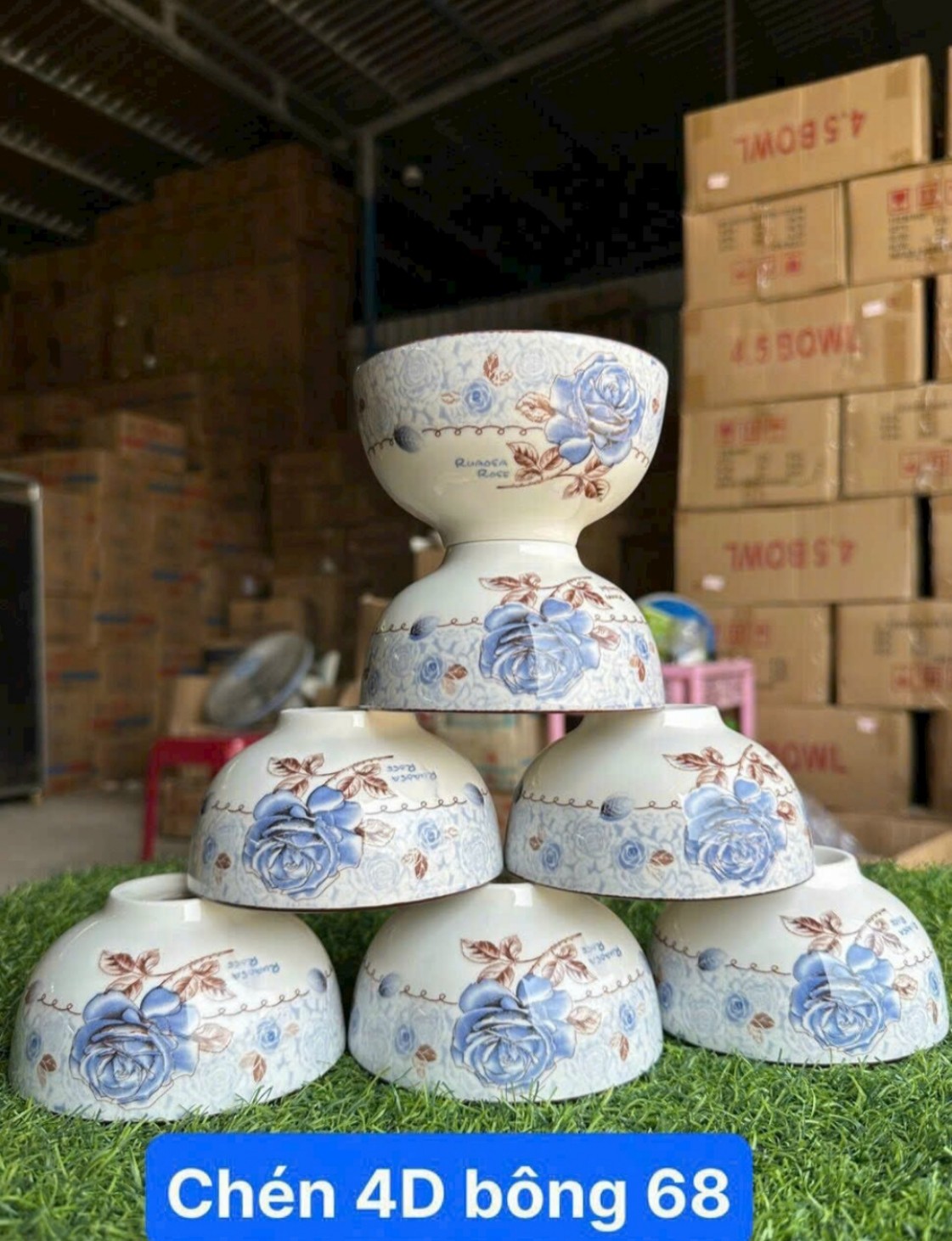 chén sứ chén cơm trắng 11cm / hoạ tiết / hoa văn 4d nhiều mẫu (1 cái)