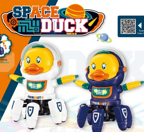 Chú vịt không gian nhảy múa vui nhộn theo nhạc Space Duck Dance