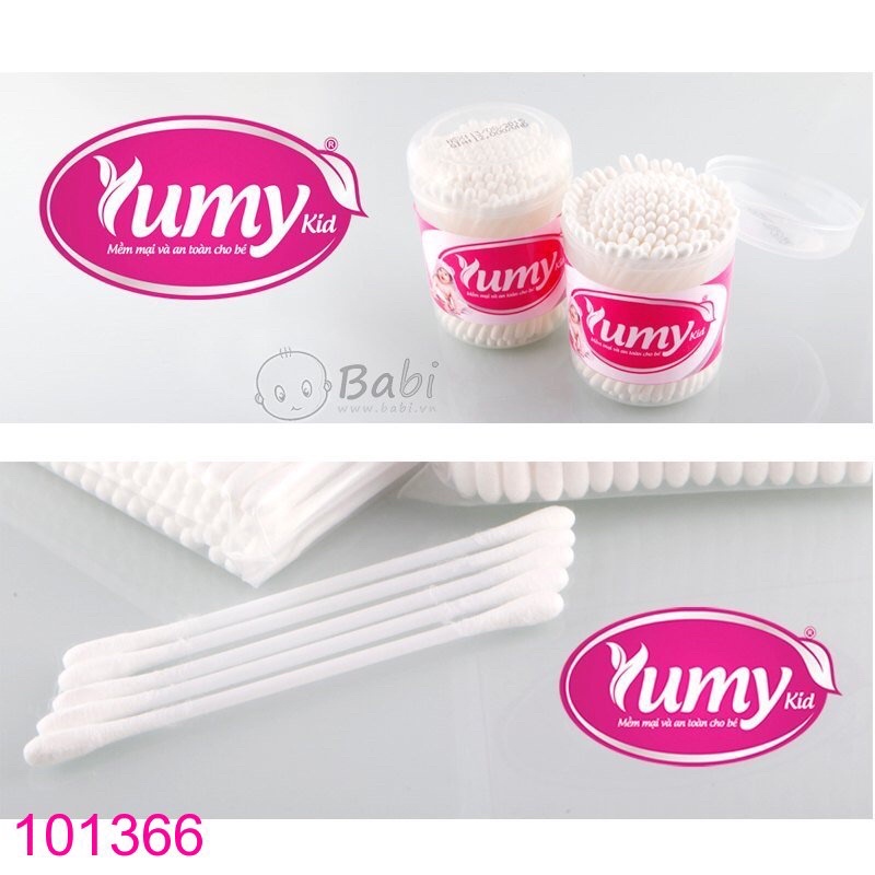 Tăm bông Yumy trẻ em (Gói 100 que)