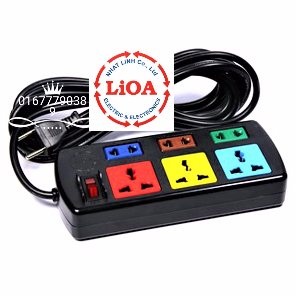 [HCM]ổ cắm điện lioa 6 lỗ cắm dài 3m