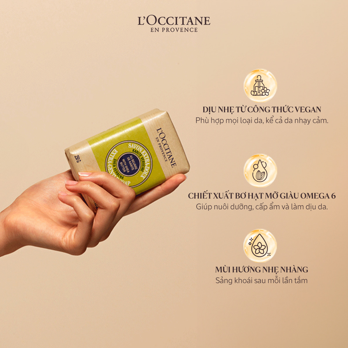 L'Occitane Soap Shea Butter Soap Cleansing and Care for the Body 250g