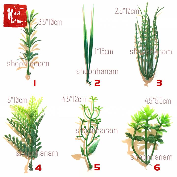 Combo 6 Cây nhựa mini phụ kiện trang trí