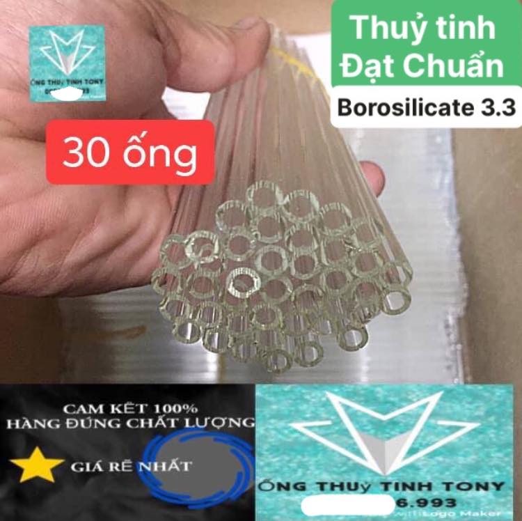 Ống thủy tinh LOẠI 1, COMBO 3O.ống  [ 3O,2O,1O,ỐNG]