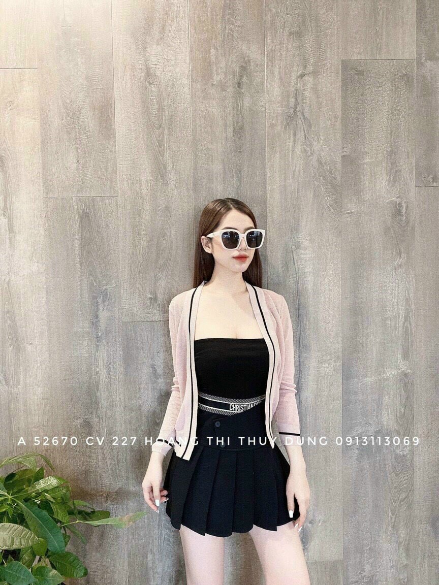 Áo Khoát Cardigan Len Mỏng Đi Biển,Dự Tiệc Sang Chảnh -Hàng Quảng Châu Chuẩn