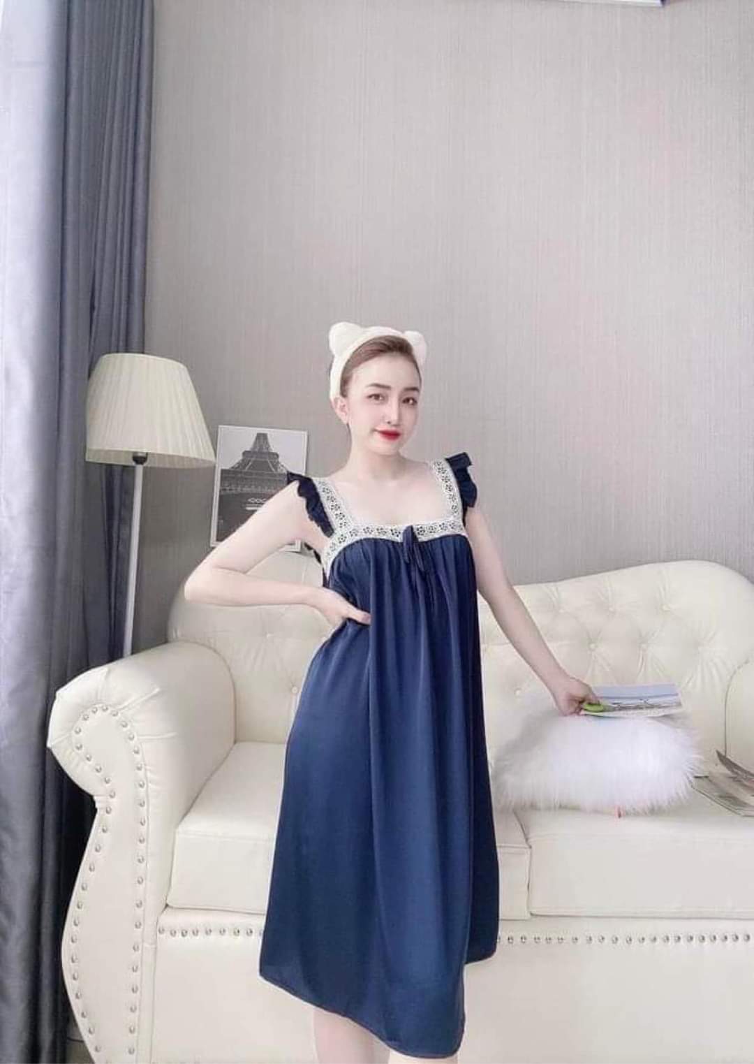 váy ngủ hai dây suông