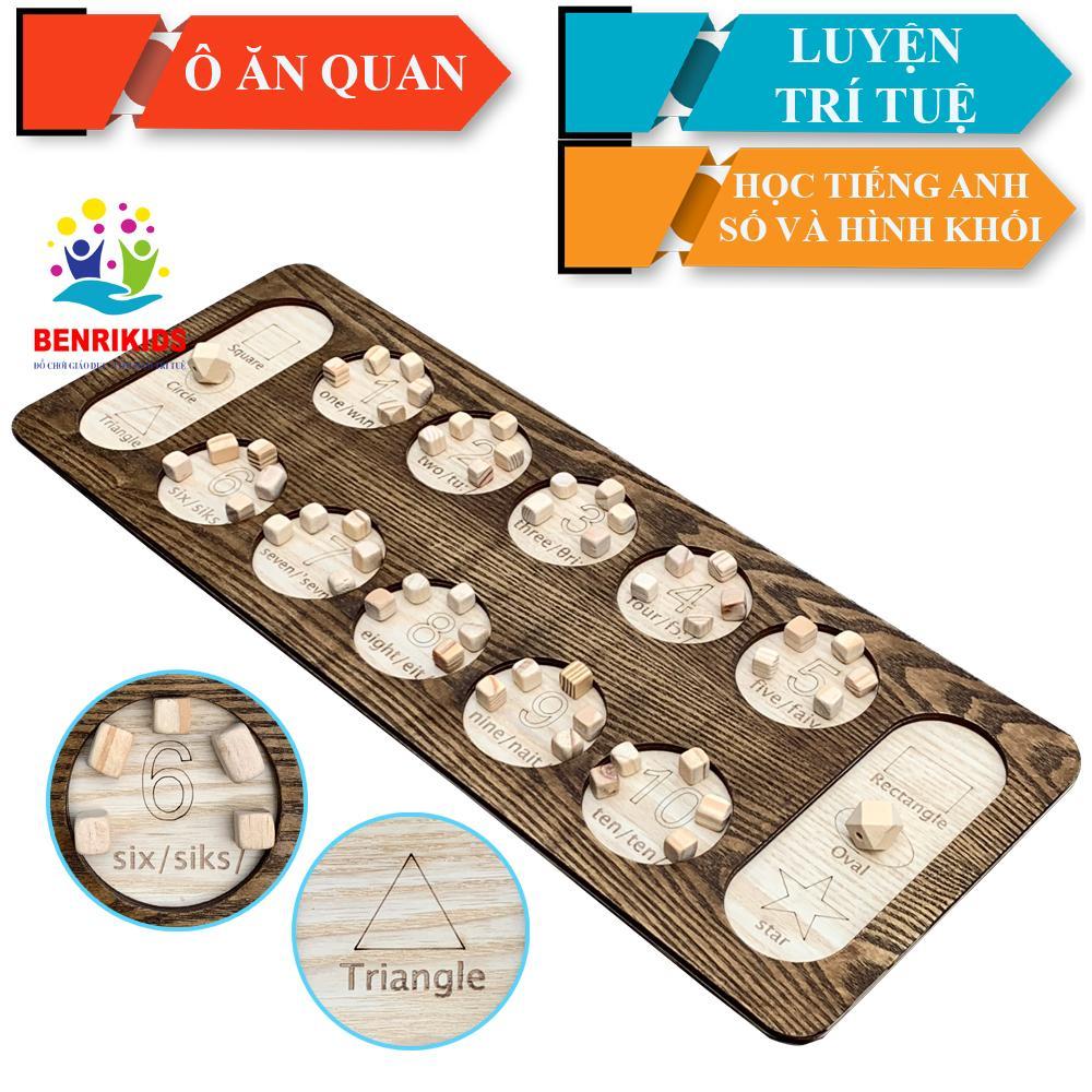 Đồ Chơi Trẻ Em, Bộ Đồ Chơi Cờ Ô Ăn Quan Dân Gian Bằng Gỗ Kết Hợp Sự Hiện Đại Cho Bé Từ 3 Tuổi,Bộ Chơi Cờ 2 Trong 1 Bé Vừa Chơi Vừa Học Về Số Đếm Và Hình Học Cơ Bản