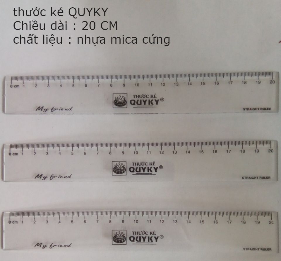 Thước kẻ dùng trong học tập, văn phòng (15/20/30cm)