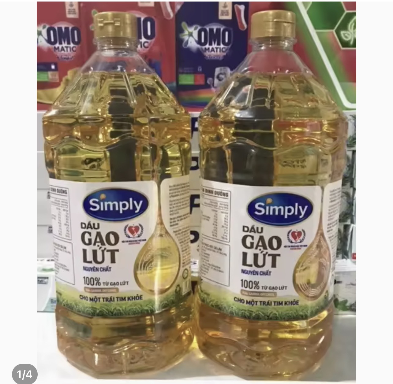 dầu gạo lứt Simply can 2L