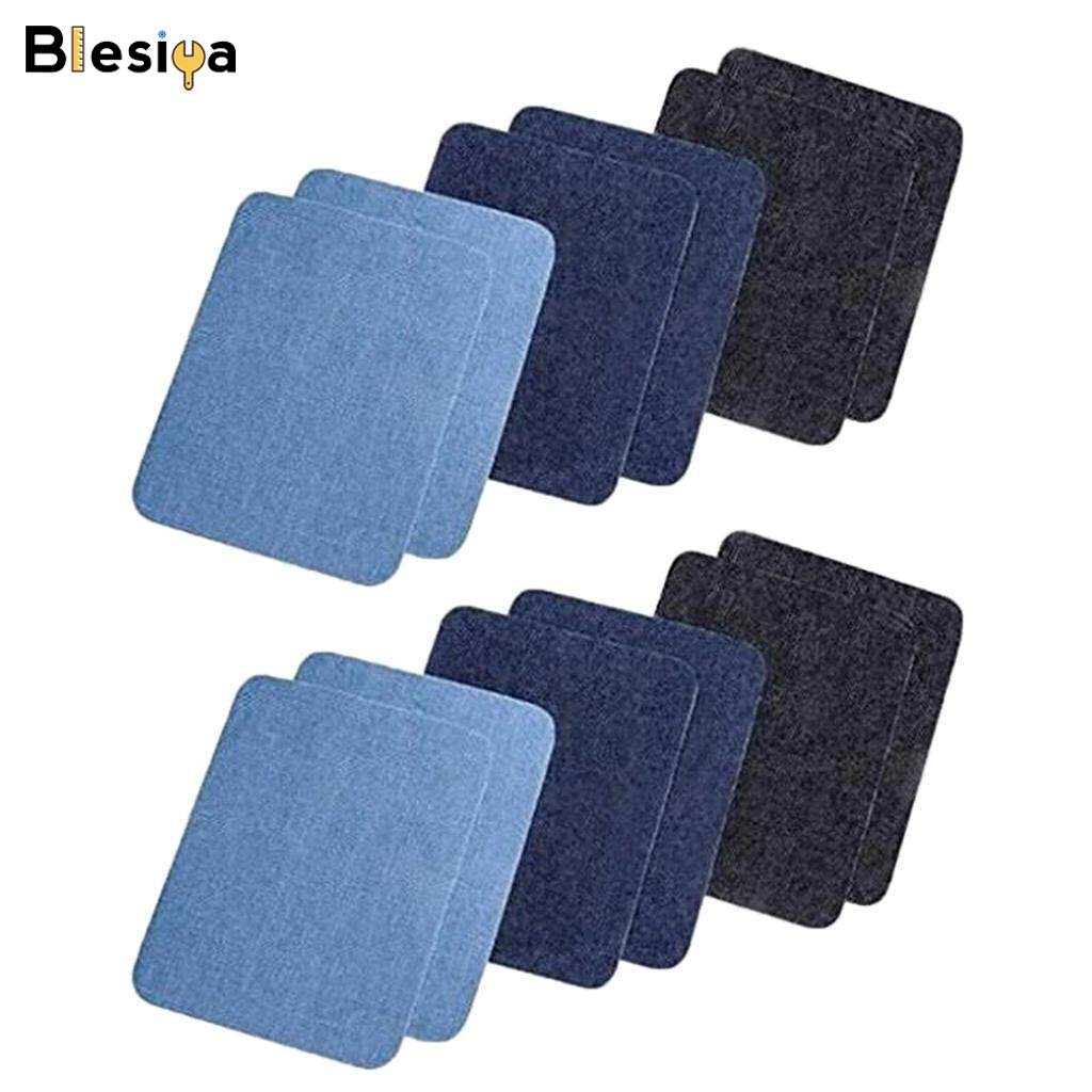 Blesiya 12pcs Multi Color Sewing Patch Jeans Pants Coats Rectangle Cotton DIY Patch