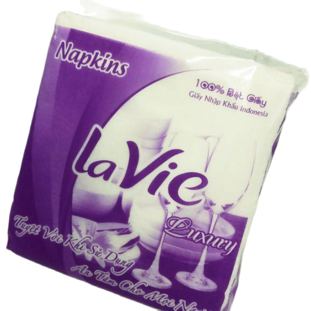 KHĂN GIẤY VUÔNG LAVIE (MẪU MỚI VILLA) MÀU TÍM QTP131