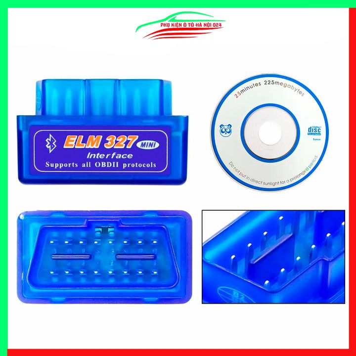 Đầu đọc lỗi ô tô mini Bluetooth kèm đĩa ELM327 Bluetooth OBD2 2.1