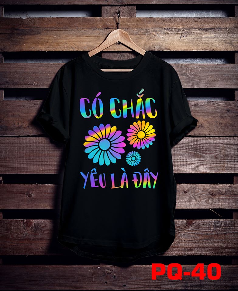 Áo phông phản quang bảy màu Hoa cúc - có chắc yêu là đây, sét bộ quần áo nam nữ, sét bộ mặc ở nhà, sét áo quần ống rộng, sét áo thun quần kaki, sét quần đùi V, áo đôi nam nữ đẹp - LEEDA