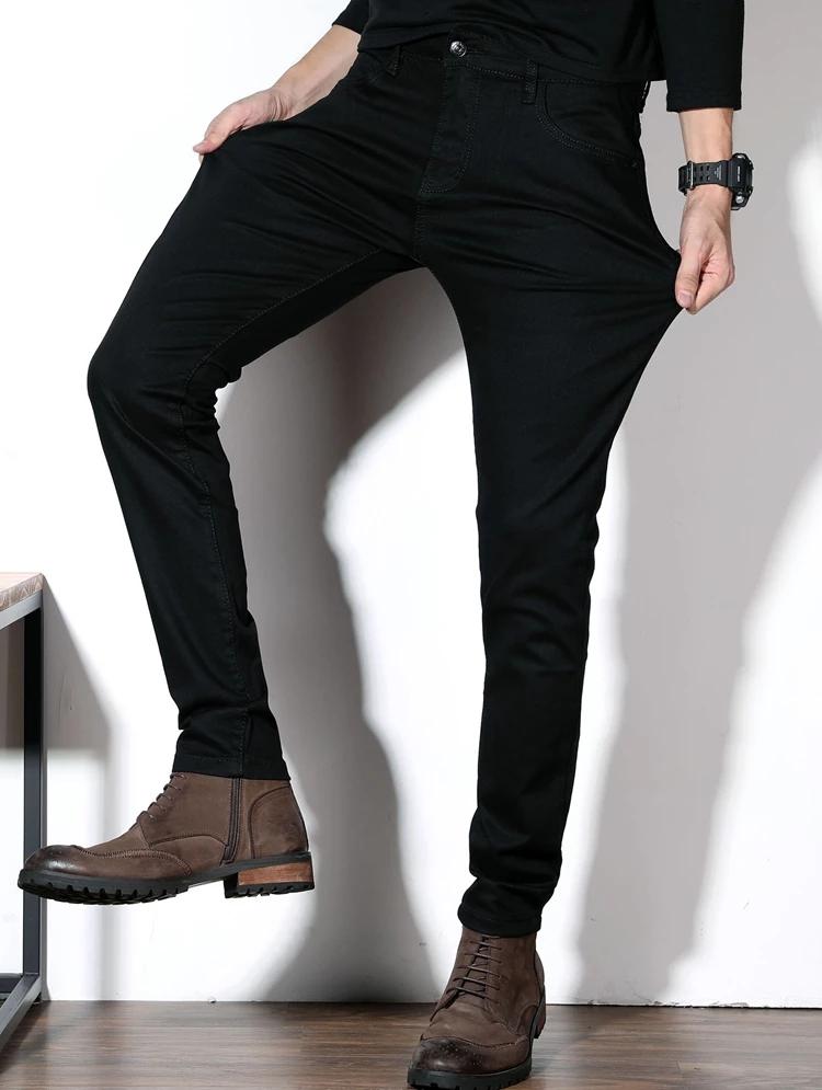 [HCM]QUẦN JEAN NAM ĐEN TRƠN FORM BODY ÔM NHẸ
