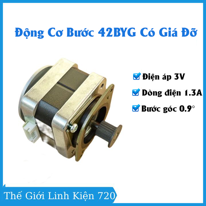 Động cơ bước 42byg có giá đỡ 1.3a 0.9 độ