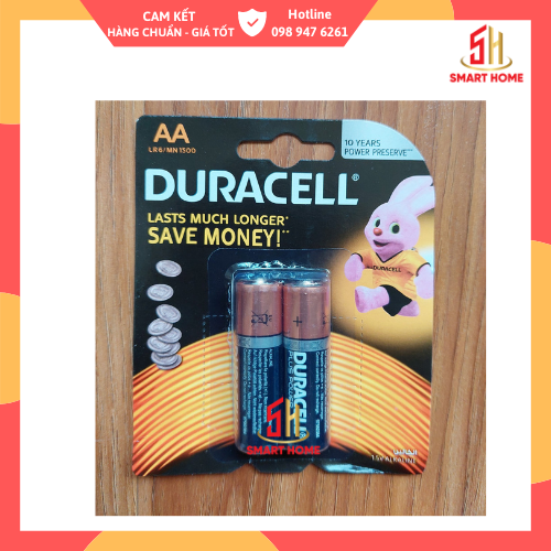 Pin tiểu Duracell Alkaline AA LR6 1.5V (vỉ 2 viên)