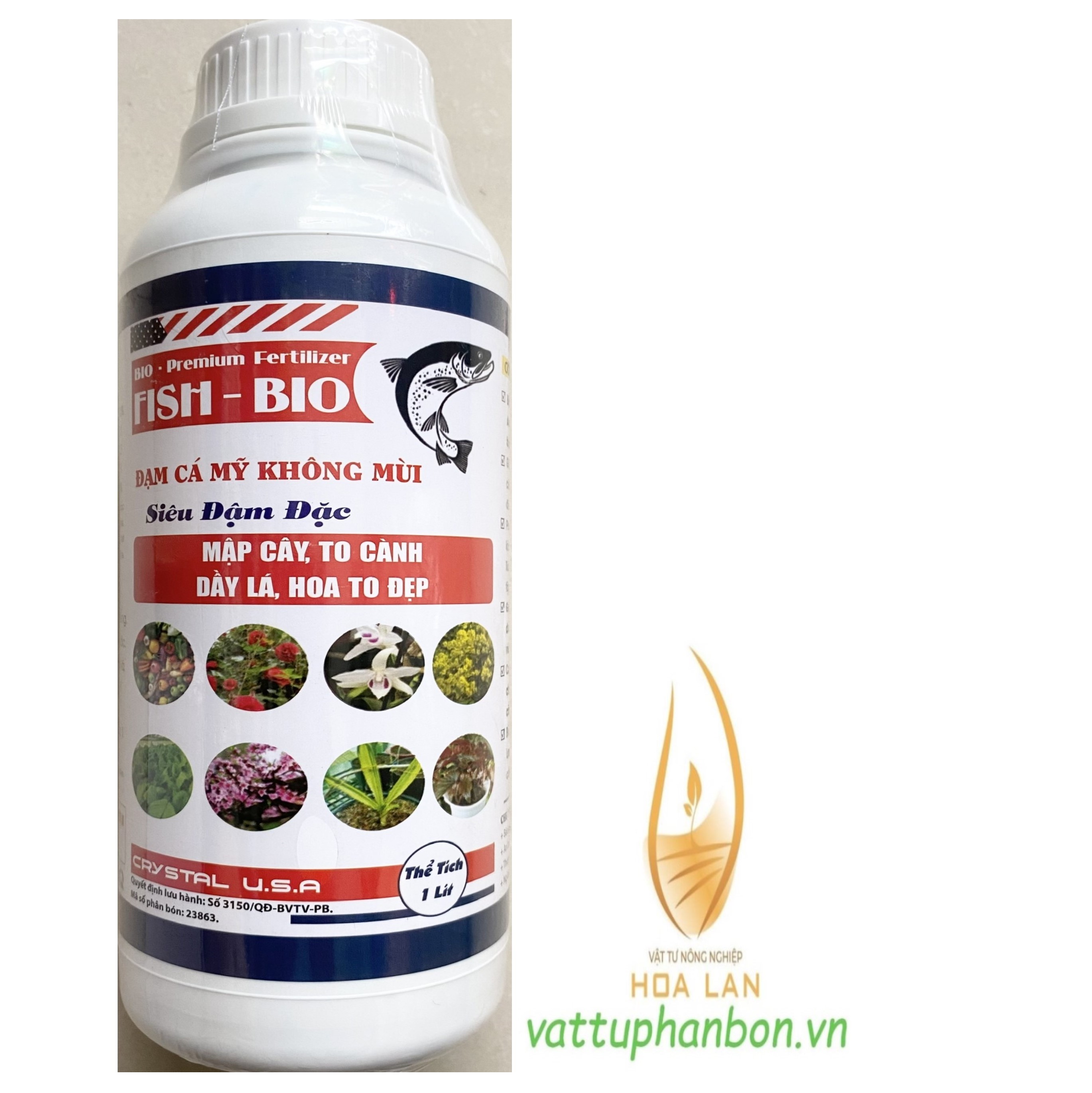 Phân bón bio fish đạm đạm cá mỹ không mùi fish - bio - #117a# 1 lít