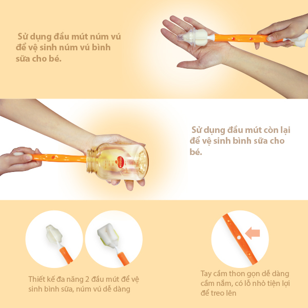 Cọ bình sữa đa năng Wesser