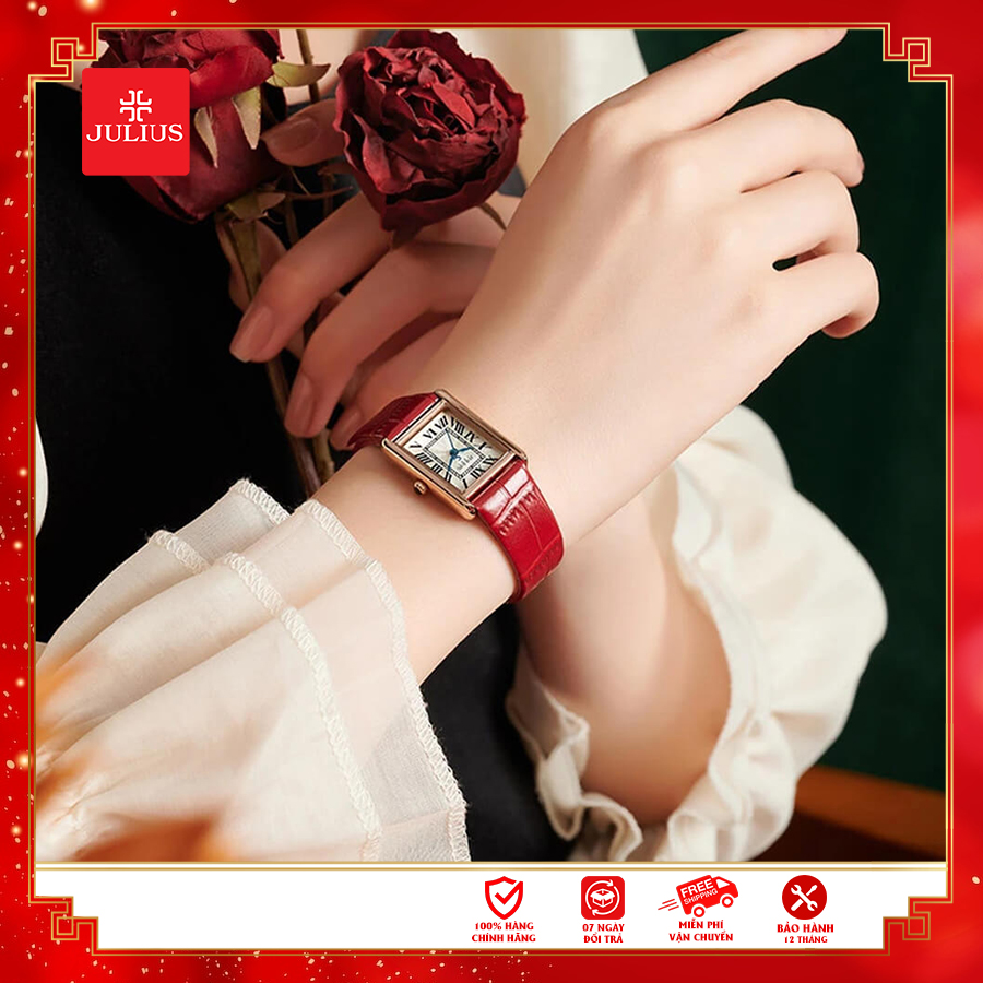 Đồng Hồ Nữ JA-1333B Julius Hàn Quốc Dây Da